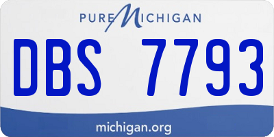 MI license plate DBS7793