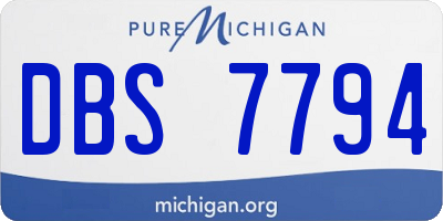 MI license plate DBS7794