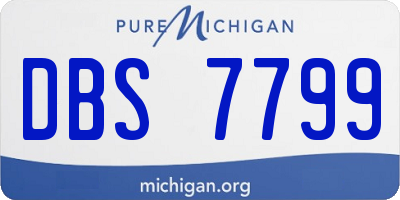 MI license plate DBS7799