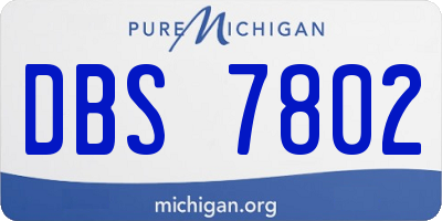 MI license plate DBS7802