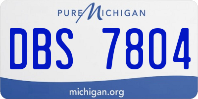 MI license plate DBS7804