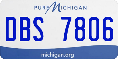 MI license plate DBS7806