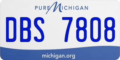 MI license plate DBS7808
