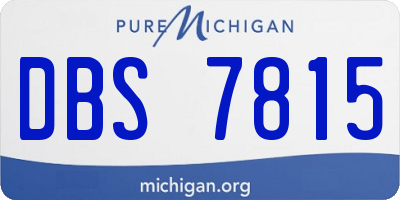 MI license plate DBS7815
