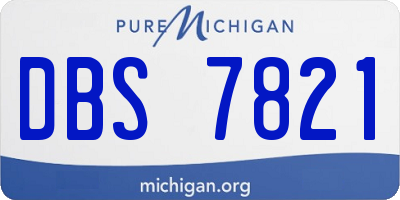 MI license plate DBS7821