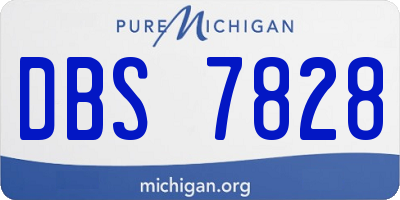 MI license plate DBS7828