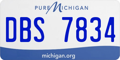 MI license plate DBS7834