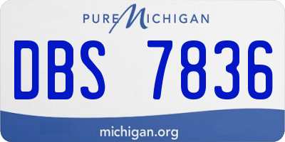 MI license plate DBS7836