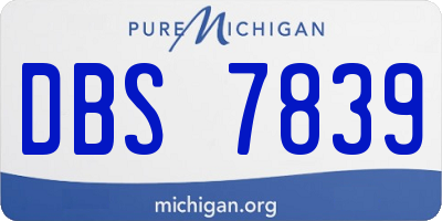 MI license plate DBS7839