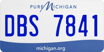 MI license plate DBS7841
