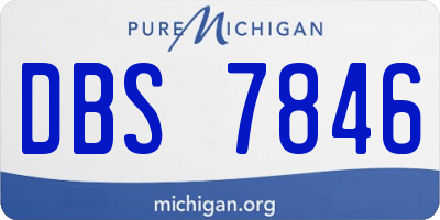 MI license plate DBS7846