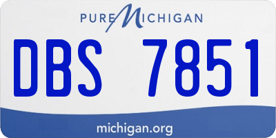 MI license plate DBS7851