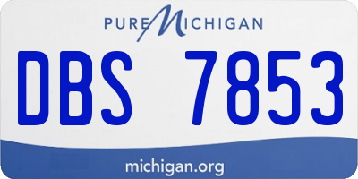 MI license plate DBS7853