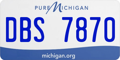 MI license plate DBS7870
