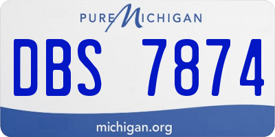 MI license plate DBS7874
