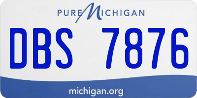 MI license plate DBS7876