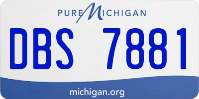 MI license plate DBS7881