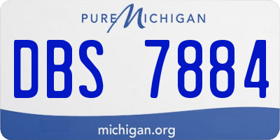 MI license plate DBS7884