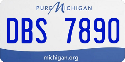 MI license plate DBS7890