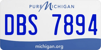 MI license plate DBS7894