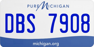 MI license plate DBS7908