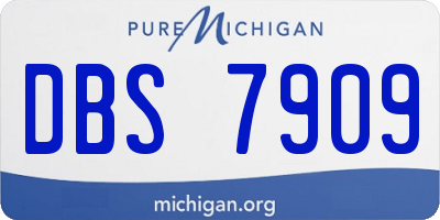 MI license plate DBS7909