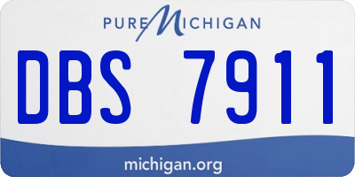 MI license plate DBS7911