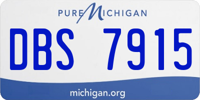 MI license plate DBS7915