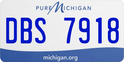 MI license plate DBS7918