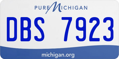 MI license plate DBS7923