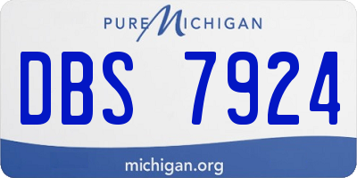 MI license plate DBS7924
