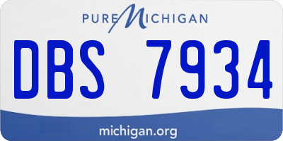 MI license plate DBS7934