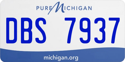 MI license plate DBS7937