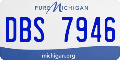 MI license plate DBS7946