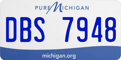MI license plate DBS7948