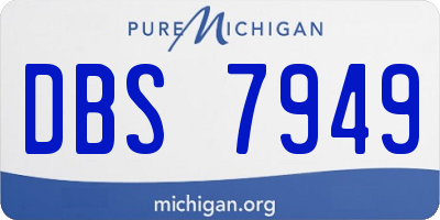 MI license plate DBS7949