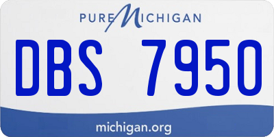 MI license plate DBS7950