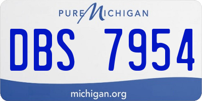 MI license plate DBS7954