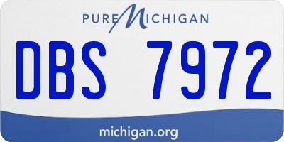 MI license plate DBS7972