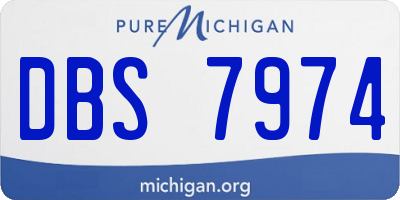 MI license plate DBS7974
