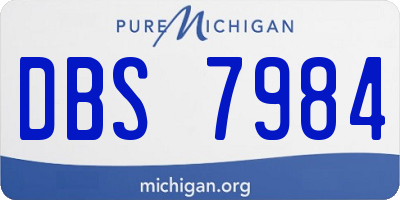 MI license plate DBS7984