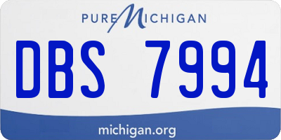 MI license plate DBS7994