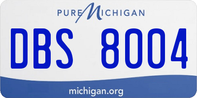 MI license plate DBS8004