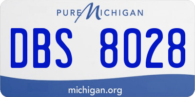 MI license plate DBS8028