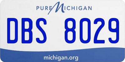 MI license plate DBS8029