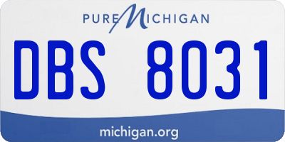 MI license plate DBS8031