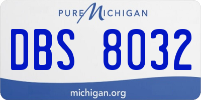 MI license plate DBS8032