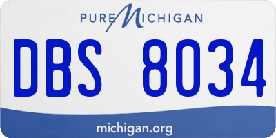 MI license plate DBS8034