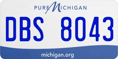 MI license plate DBS8043