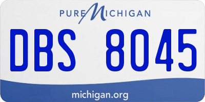 MI license plate DBS8045